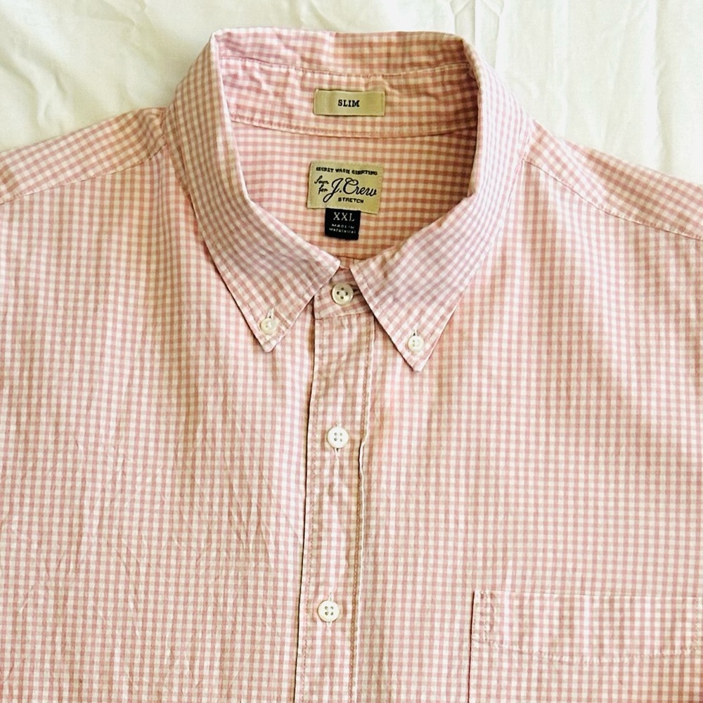 J Crew Secret Wash Stretch Button Down Casual Long Sleeve Shirt